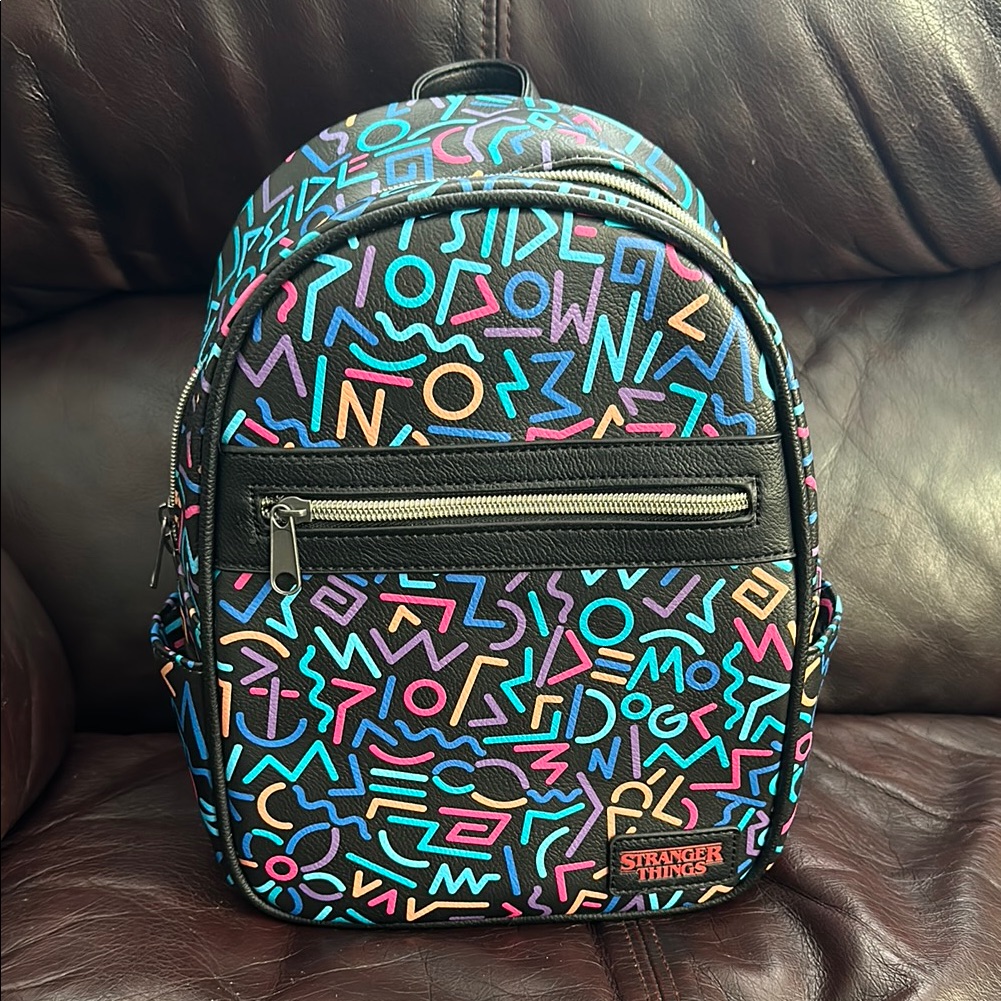 Stranger Things Geometric Pattern Backpack